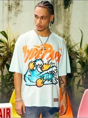 Hyde Park T-Shirt - Tsunami Weekend Tee - Light Blue - Adult Unisex Size LARGE
